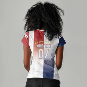 Afro-Panama Football Los Canaleros 2026 Custom Women V-Neck T-Shirt Rising Glory LT7