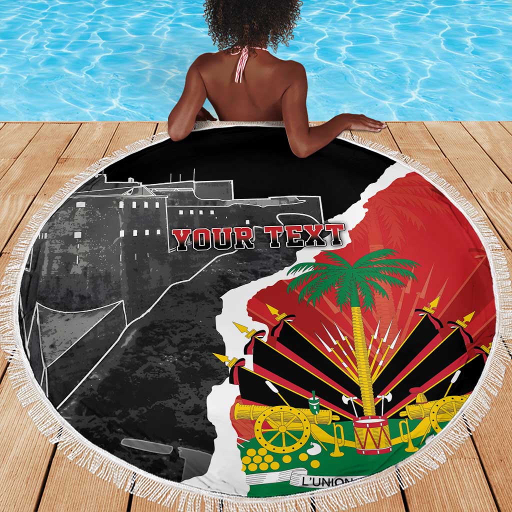 Personalized Haiti First Black Republic 1804 Beach Blanket Ayiti Citadel Laferriere