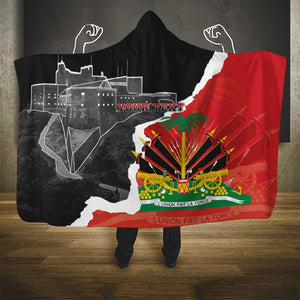 Personalized Haiti First Black Republic 1804 Hooded Blanket Ayiti Citadel Laferriere