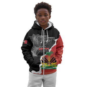 Personalized Haiti First Black Republic 1804 Kid Hoodie Ayiti Citadel Laferriere