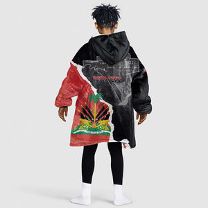Personalized Haiti First Black Republic 1804 Kid Wearable Blanket Hoodie Ayiti Citadel Laferriere