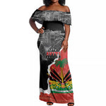 Personalized Haiti First Black Republic 1804 Off Shoulder Maxi Dress Ayiti Citadel Laferriere