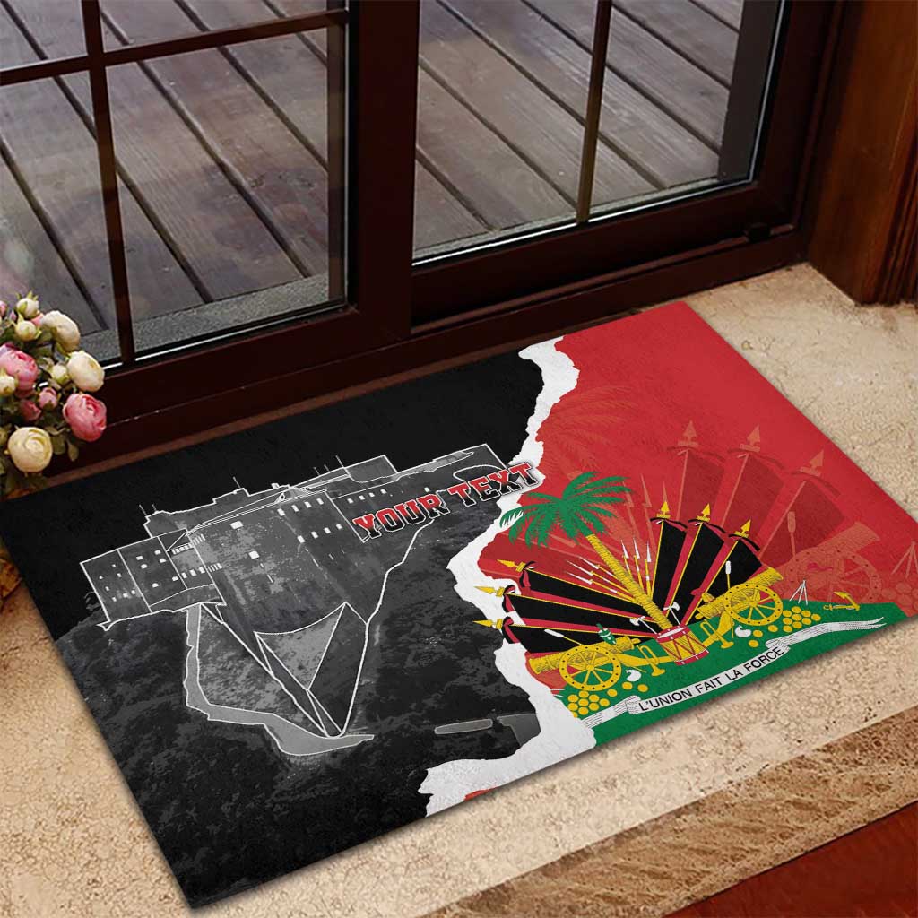 Personalized Haiti First Black Republic 1804 Rubber Doormat Ayiti Citadel Laferriere