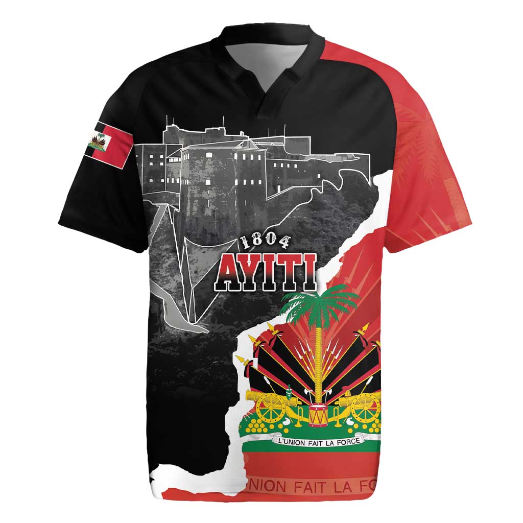 Personalized Haiti First Black Republic 1804 Rugby Jersey Ayiti Citadel Laferriere