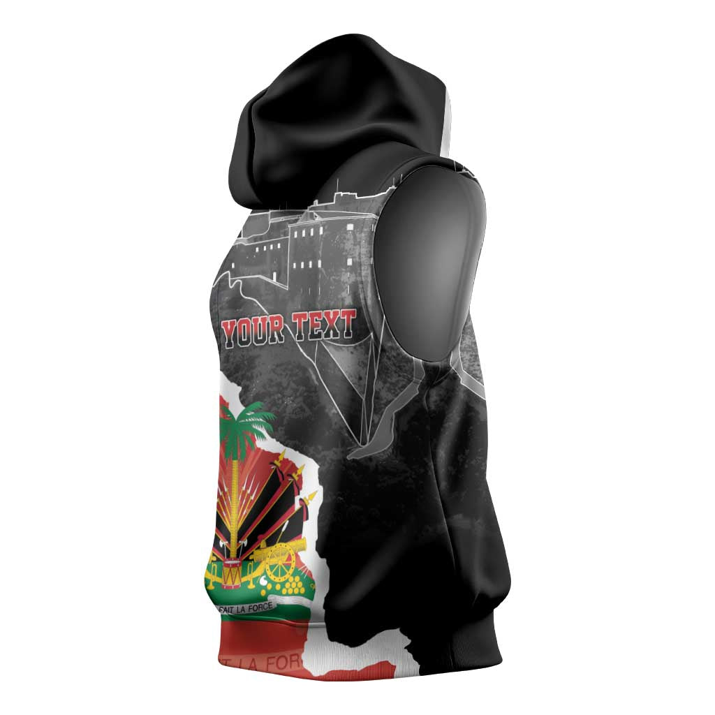 Personalized Haiti First Black Republic 1804 Sleeveless Hoodie Ayiti Citadel Laferriere - African Pride