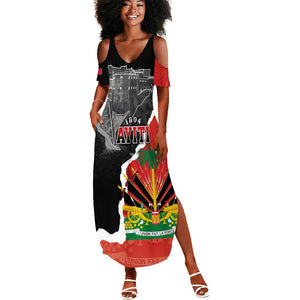 Personalized Haiti First Black Republic 1804 Summer Maxi Dress Ayiti Citadel Laferriere