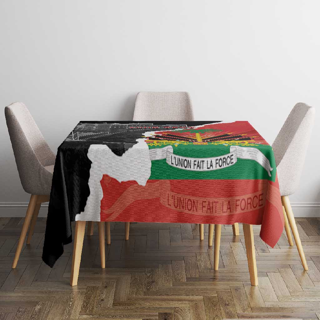 Personalized Haiti First Black Republic 1804 Tablecloth Ayiti Citadel Laferriere