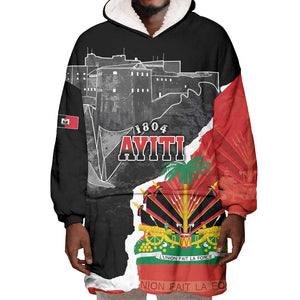 Personalized Haiti First Black Republic 1804 Wearable Blanket Hoodie Ayiti Citadel Laferriere
