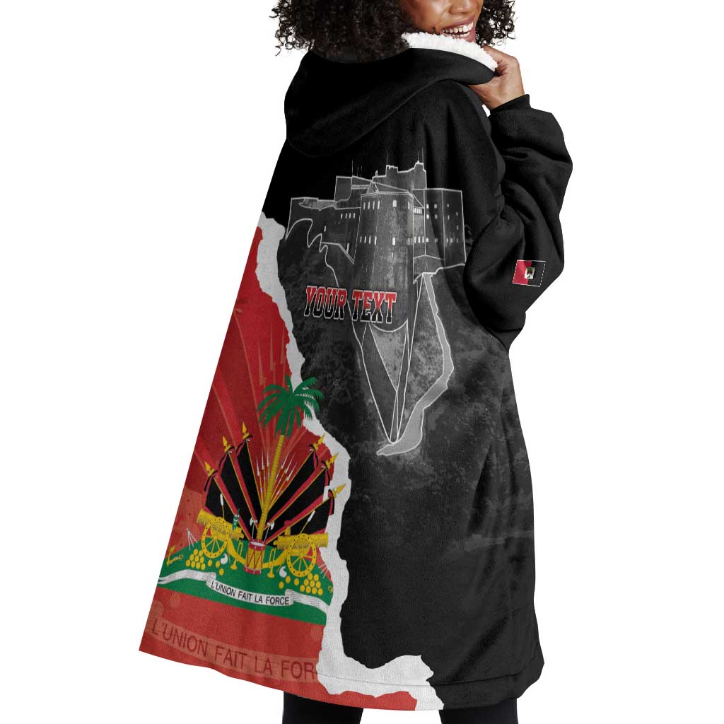 Personalized Haiti First Black Republic 1804 Wearable Blanket Hoodie Ayiti Citadel Laferriere