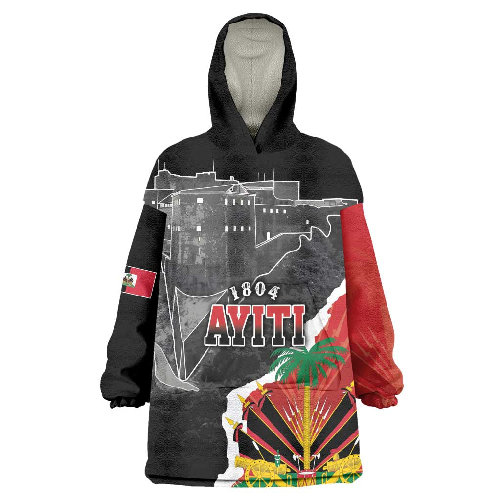 Personalized Haiti First Black Republic 1804 Wearable Blanket Hoodie Ayiti Citadel Laferriere