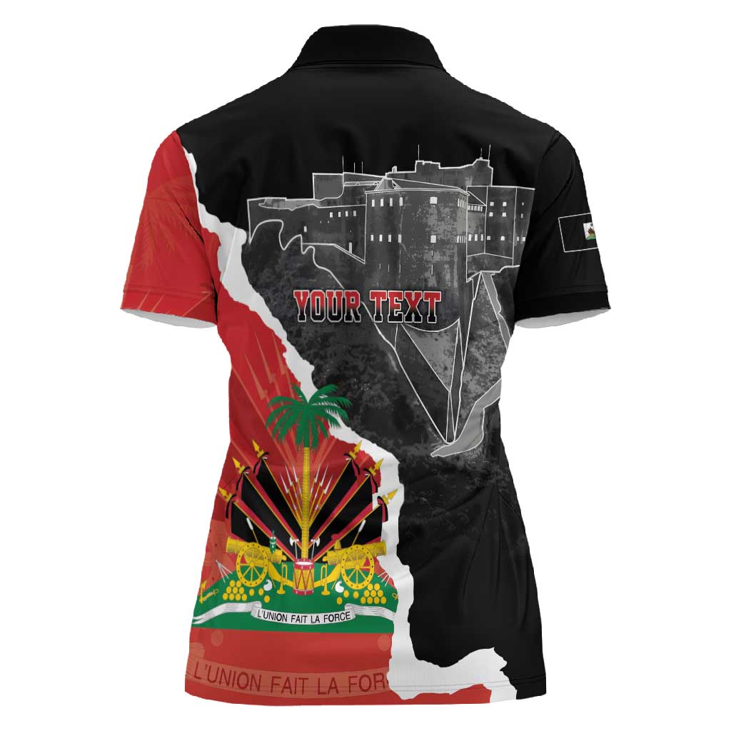 Personalized Haiti First Black Republic 1804 Women Polo Shirt Ayiti Citadel Laferriere