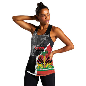 Personalized Haiti First Black Republic 1804 Women Racerback Tank Ayiti Citadel Laferriere