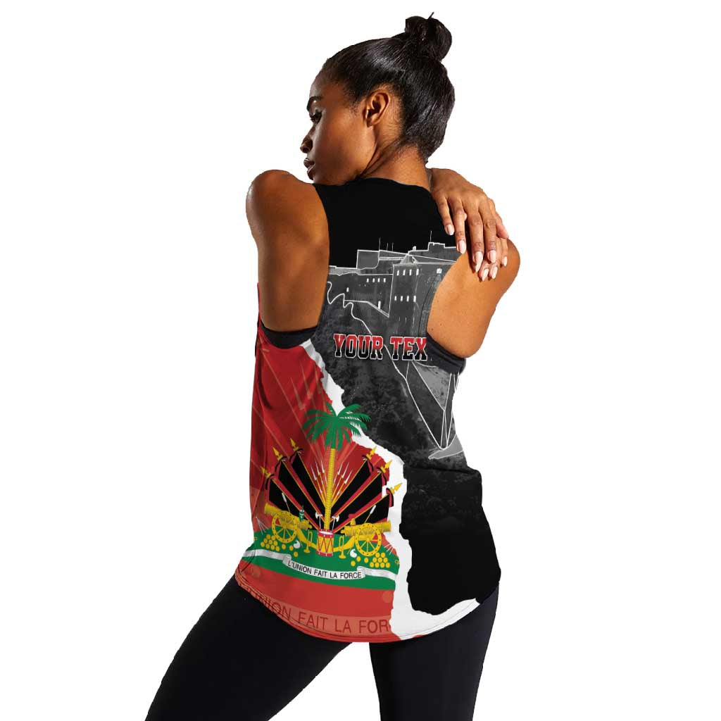 Personalized Haiti First Black Republic 1804 Women Racerback Tank Ayiti Citadel Laferriere