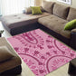 Afro Breast Cancer Awareness Dashiki Area Rug Glamorous Pink - African Pride