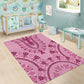 Afro Breast Cancer Awareness Dashiki Area Rug Glamorous Pink - African Pride