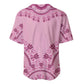 Afro Breast Cancer Awareness Dashiki Baseball Jersey Glamorous Pink - African Pride
