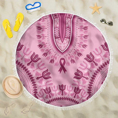 Afro Breast Cancer Awareness Dashiki Beach Blanket Glamorous Pink - African Pride