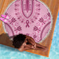 Afro Breast Cancer Awareness Dashiki Beach Blanket Glamorous Pink - African Pride