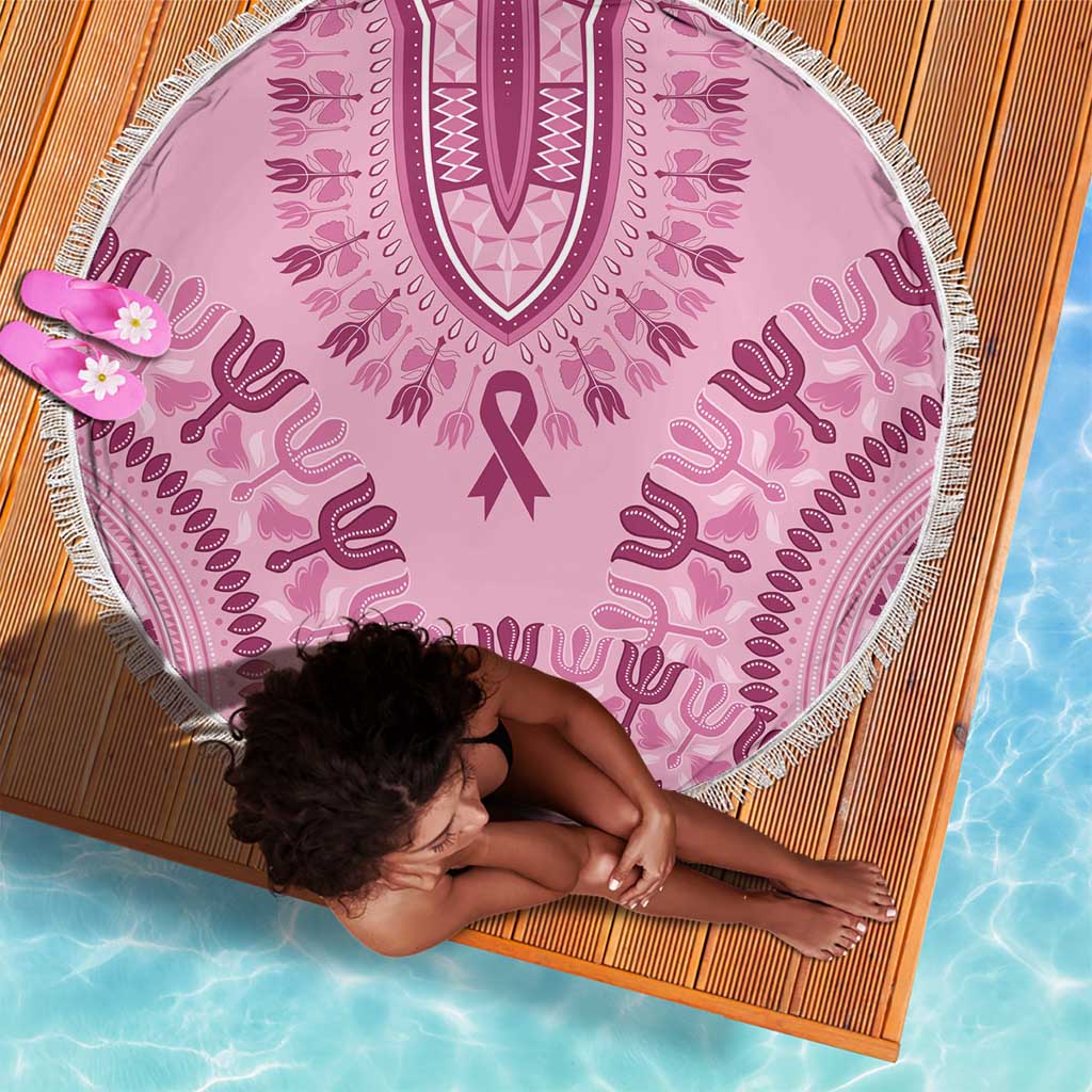 Afro Breast Cancer Awareness Dashiki Beach Blanket Glamorous Pink - African Pride