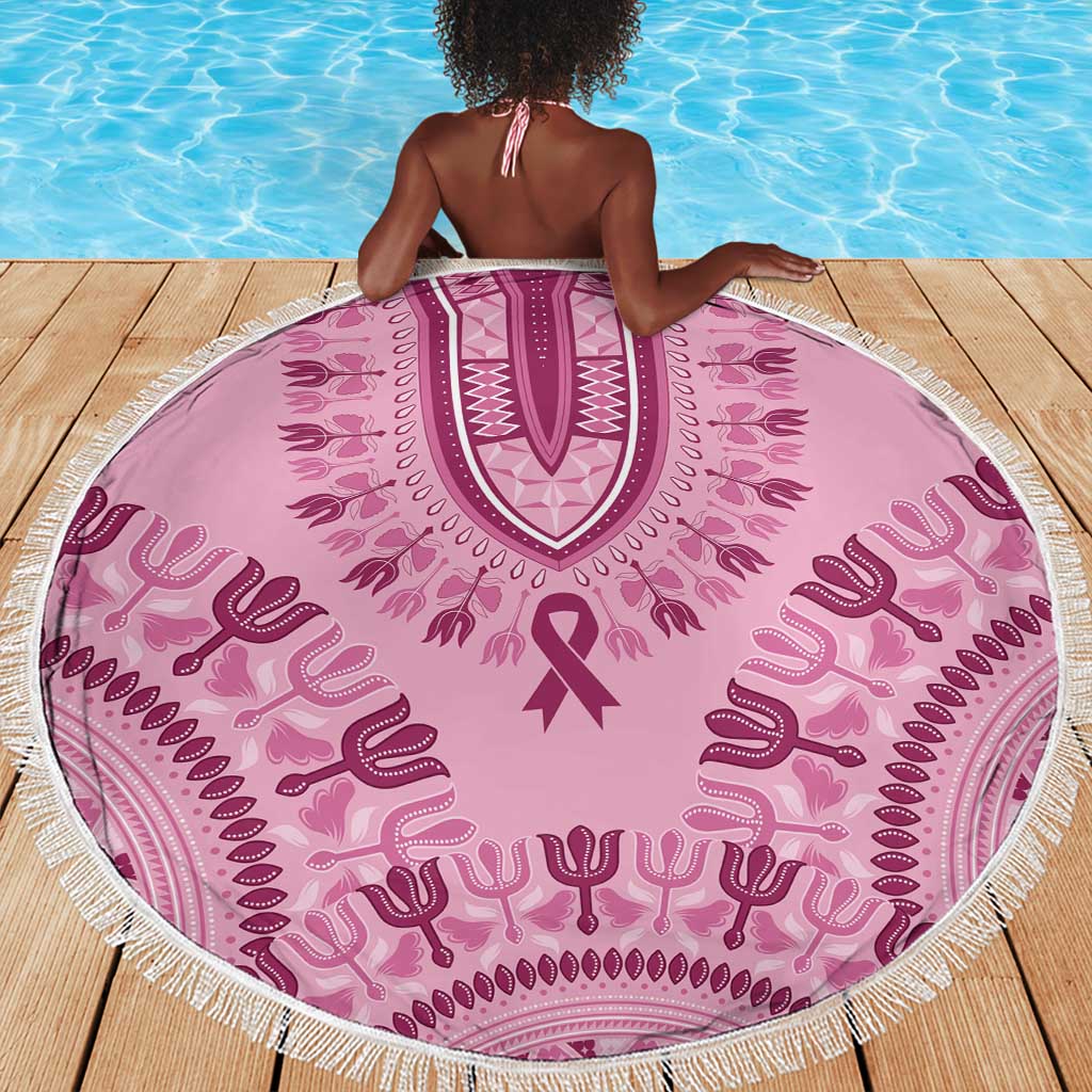 Afro Breast Cancer Awareness Dashiki Beach Blanket Glamorous Pink - African Pride