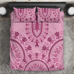 Afro Breast Cancer Awareness Dashiki Bedding Set Glamorous Pink - African Pride
