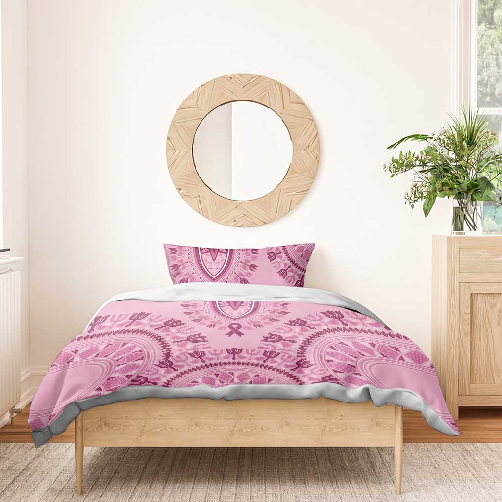 Afro Breast Cancer Awareness Dashiki Bedding Set Glamorous Pink - African Pride