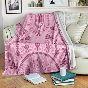 Afro Breast Cancer Awareness Dashiki Blanket Glamorous Pink - African Pride