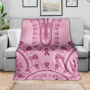 Afro Breast Cancer Awareness Dashiki Blanket Glamorous Pink - African Pride