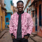 Afro Breast Cancer Awareness Dashiki Bomber Jacket Glamorous Pink - African Pride