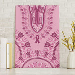 Afro Breast Cancer Awareness Dashiki Canvas Wall Art Glamorous Pink - African Pride