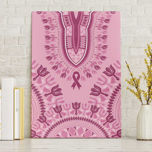 Afro Breast Cancer Awareness Dashiki Canvas Wall Art Glamorous Pink - African Pride