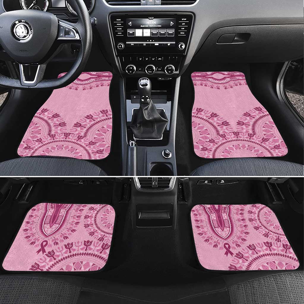 Afro Breast Cancer Awareness Dashiki Car Mats Glamorous Pink - African Pride