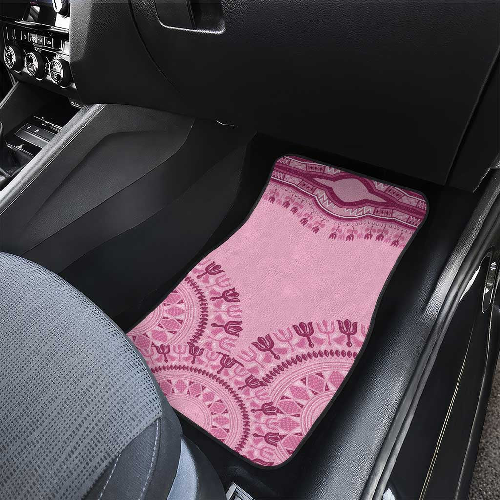 Afro Breast Cancer Awareness Dashiki Car Mats Glamorous Pink - African Pride