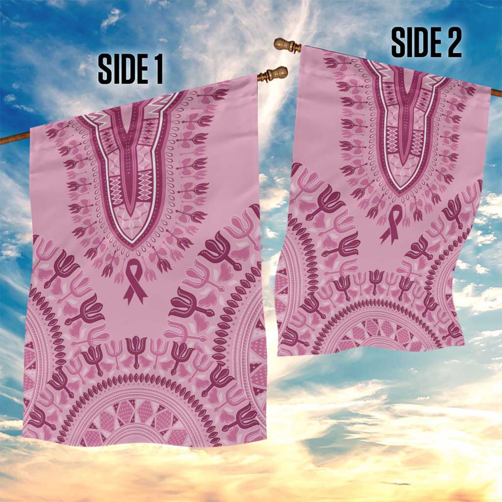 Afro Breast Cancer Awareness Dashiki Garden Flag Glamorous Pink - African Pride