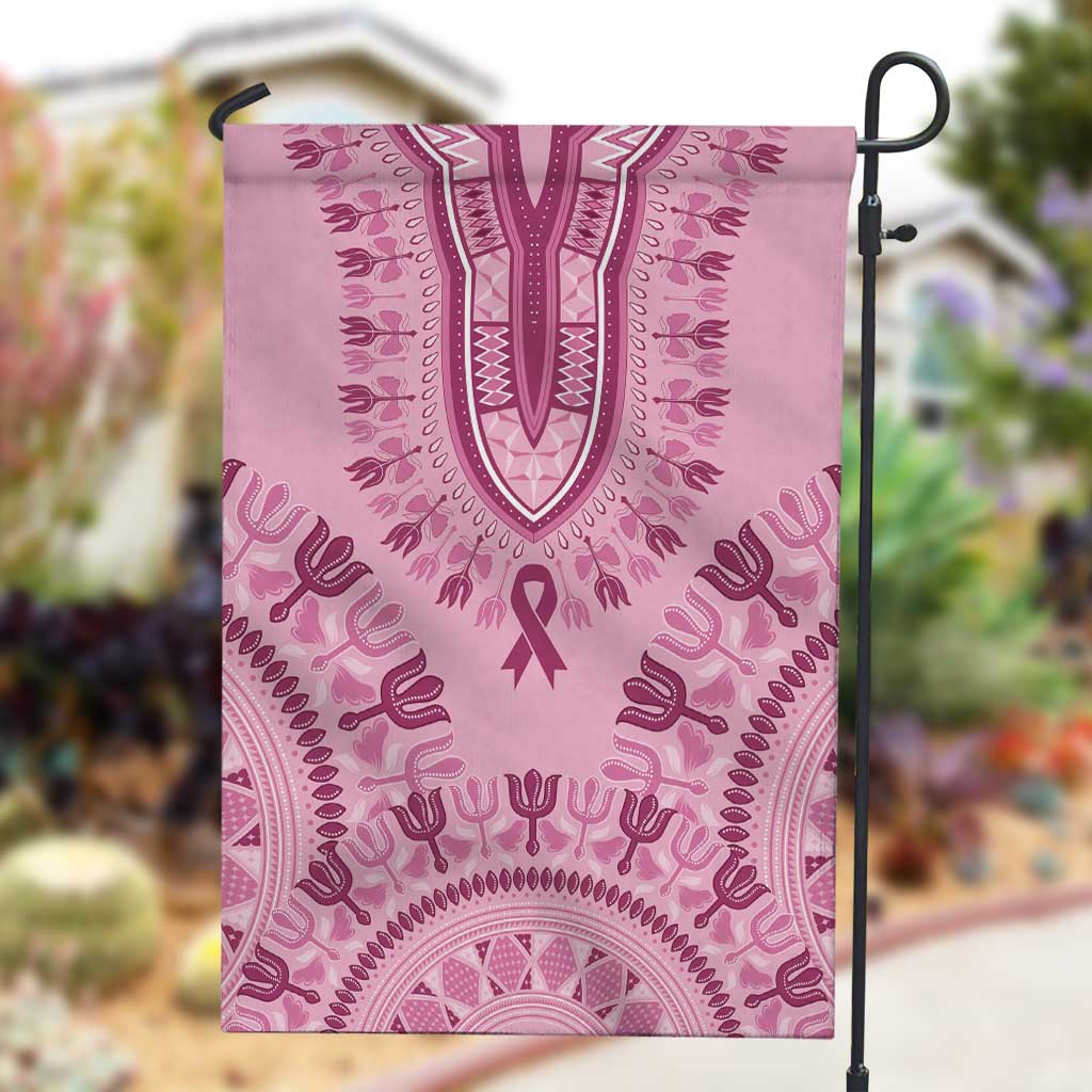 Afro Breast Cancer Awareness Dashiki Garden Flag Glamorous Pink - African Pride