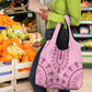 Afro Breast Cancer Awareness Dashiki Grocery Bag Glamorous Pink - African Pride