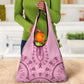 Afro Breast Cancer Awareness Dashiki Grocery Bag Glamorous Pink - African Pride