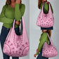 Afro Breast Cancer Awareness Dashiki Grocery Bag Glamorous Pink - African Pride