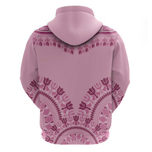 Afro Breast Cancer Awareness Dashiki Hoodie Glamorous Pink - African Pride