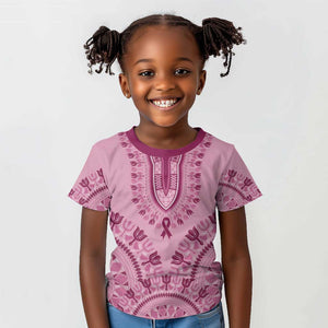 Afro Breast Cancer Awareness Dashiki Kid T shirt Glamorous Pink - African Pride