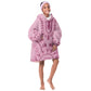 Afro Breast Cancer Awareness Dashiki Kid Wearable Blanket Hoodie Glamorous Pink - African Pride