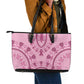 Afro Breast Cancer Awareness Dashiki Leather Tote Bag Glamorous Pink - African Pride