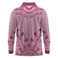 Afro Breast Cancer Awareness Dashiki Long Sleeve Polo Shirt Glamorous Pink - African Pride