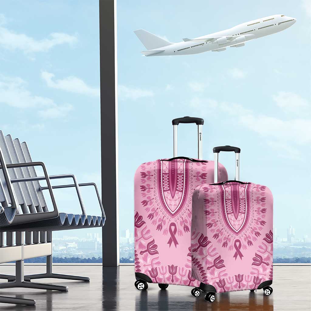Afro Breast Cancer Awareness Dashiki Luggage Cover Glamorous Pink - African Pride