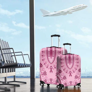 Afro Breast Cancer Awareness Dashiki Luggage Cover Glamorous Pink - African Pride
