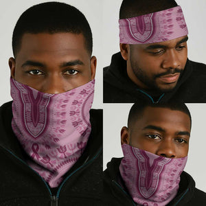 Afro Breast Cancer Awareness Dashiki Neck Gaiter Glamorous Pink - African Pride