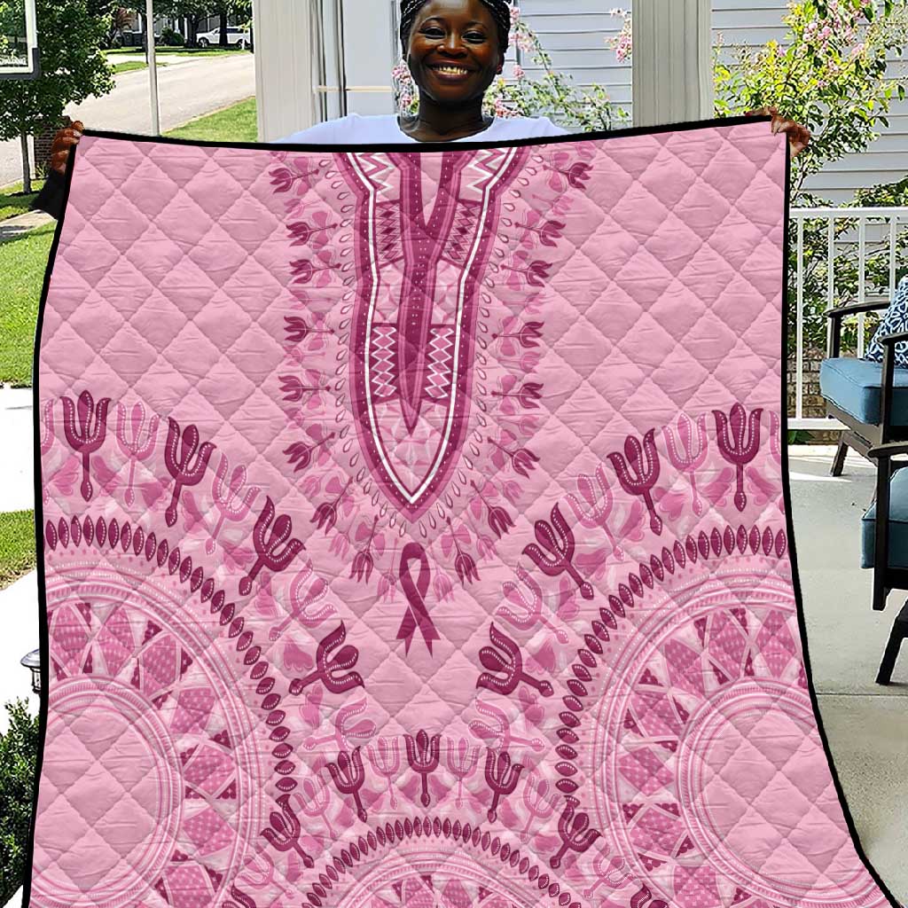 Afro Breast Cancer Awareness Dashiki Quilt Glamorous Pink - African Pride