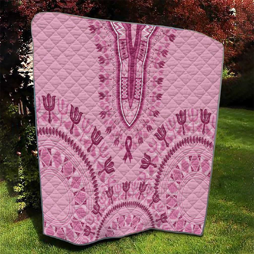 Afro Breast Cancer Awareness Dashiki Quilt Glamorous Pink - African Pride
