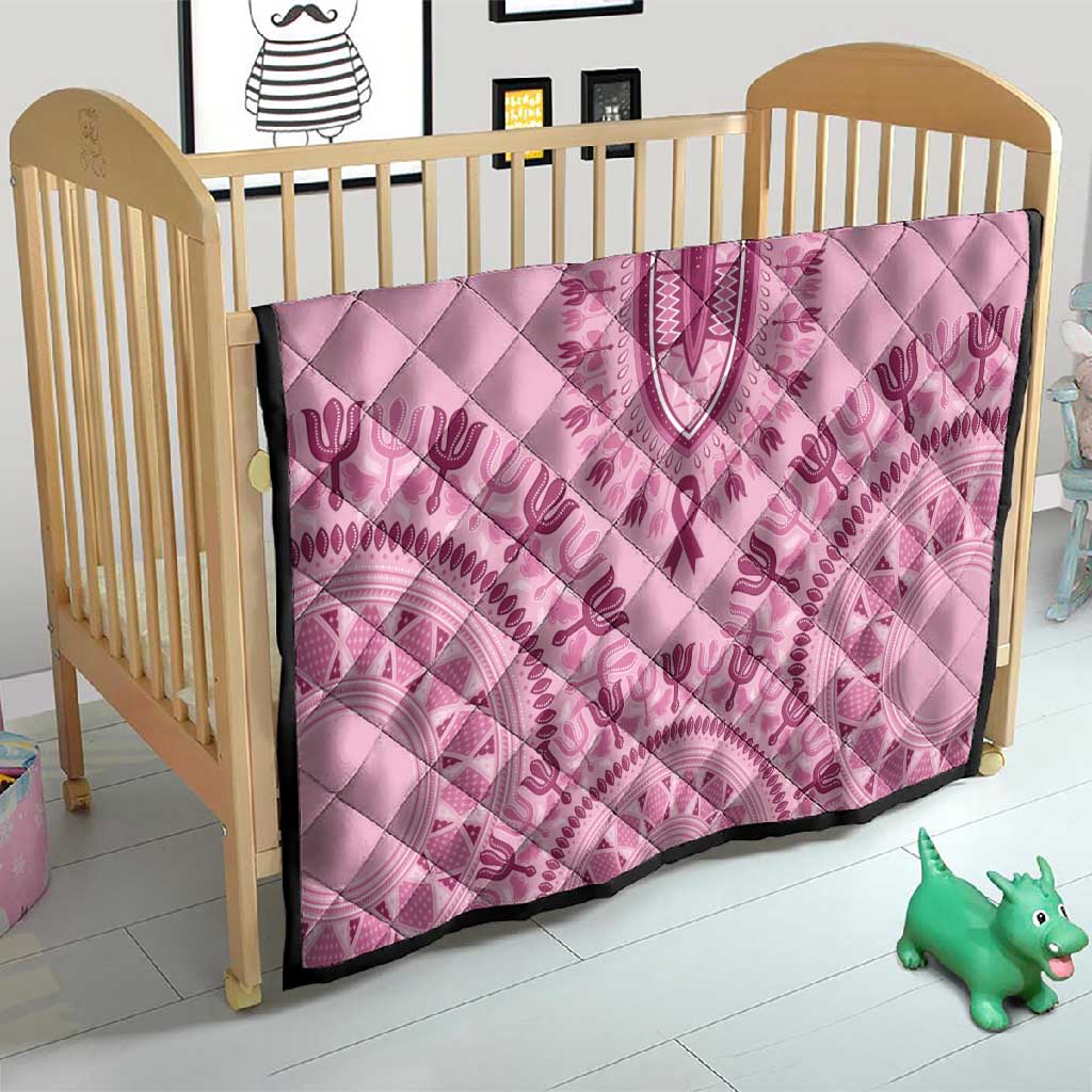 Afro Breast Cancer Awareness Dashiki Quilt Glamorous Pink - African Pride