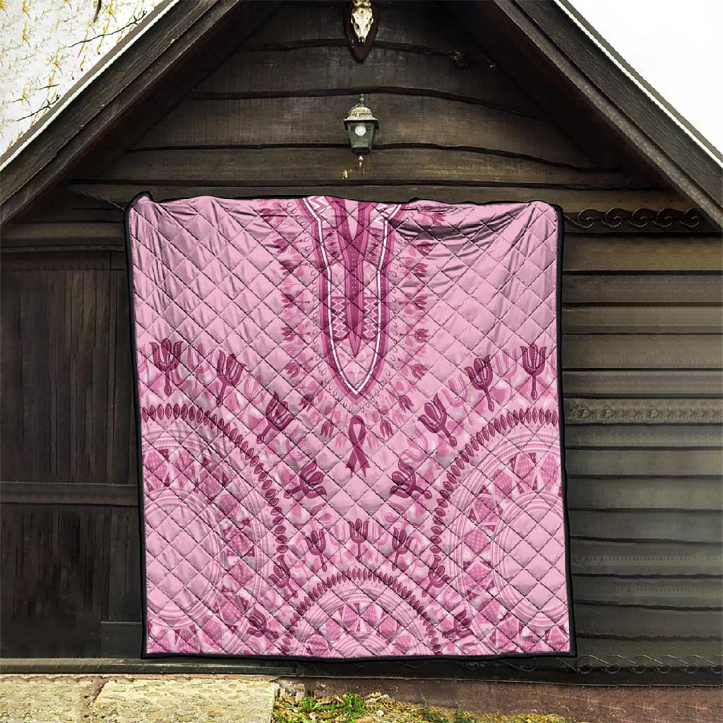 Afro Breast Cancer Awareness Dashiki Quilt Glamorous Pink - African Pride